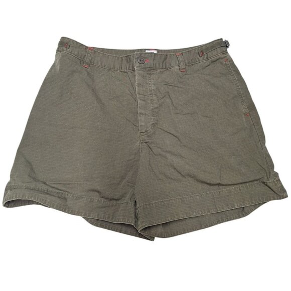 GAP Button Fly Shorts Womens 12 Green Lightweight Cotton Summer High Waisted - Picture 8 of 8